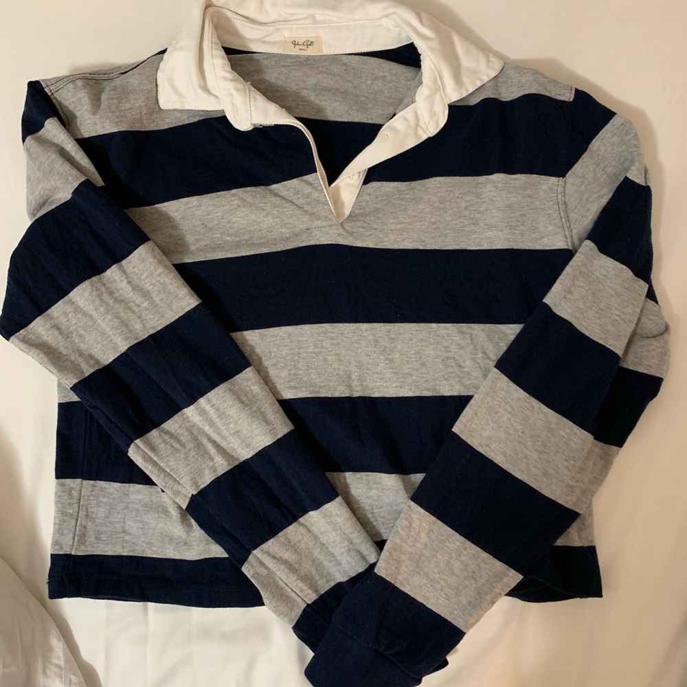 BRANDY MELVILLE LA POLO STRIPED 100% COTTON TOP